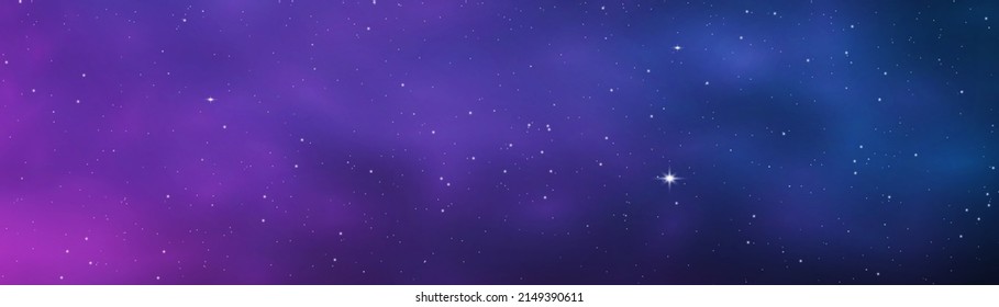 Night shining starry sky, blue space background with stars, space. beautiful night sky.