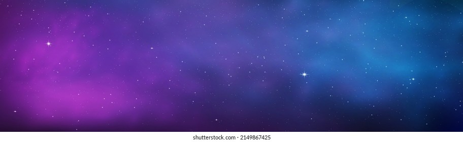 Night shining starry sky, blue space background with stars, space. beautiful night sky.