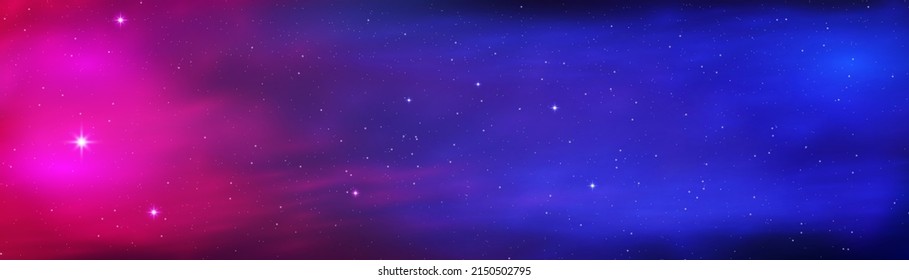 Night shining starry sky, blue space background with stars, space. beautiful night sky.
