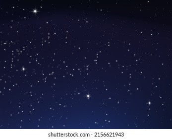 Night shining starry sky, blue space background with stars, space. beautiful night sky.