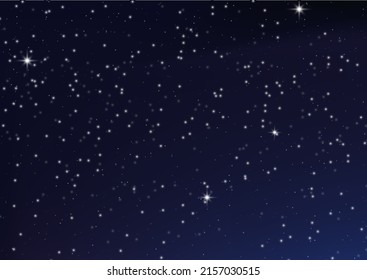 Night shining starry sky, blue space background with stars, space. beautiful night sky.