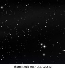 Night shining starry sky, blue space background with stars, space. beautiful night sky.