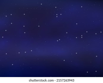 Night shining starry sky, blue space background with stars, space. beautiful night sky.