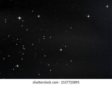 Night shining starry sky, blue space background with stars, space. beautiful night sky.