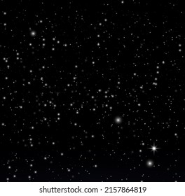 Night shining starry sky, blue space background with stars, space. beautiful night sky.