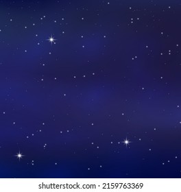 Night shining starry sky, blue space background with stars, space. beautiful night sky.
