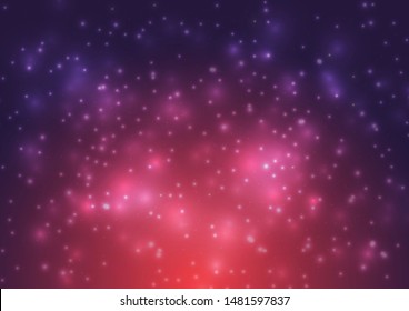 Night skies with glowing stars. Colorful galaxy background