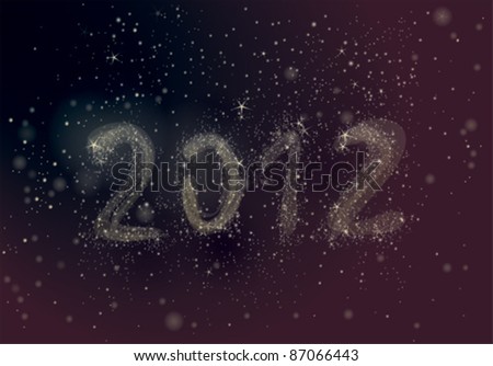 Night sky 2012 / Happy New Year greeting card