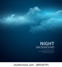 Night sky abstract background. Vector illustration EPS 10