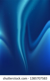 Night Sky, Aurora Borealis, Northern Lights Effect, Realistic Colored polar lights. Vector Illustration, abstract space design for aurora borealis.