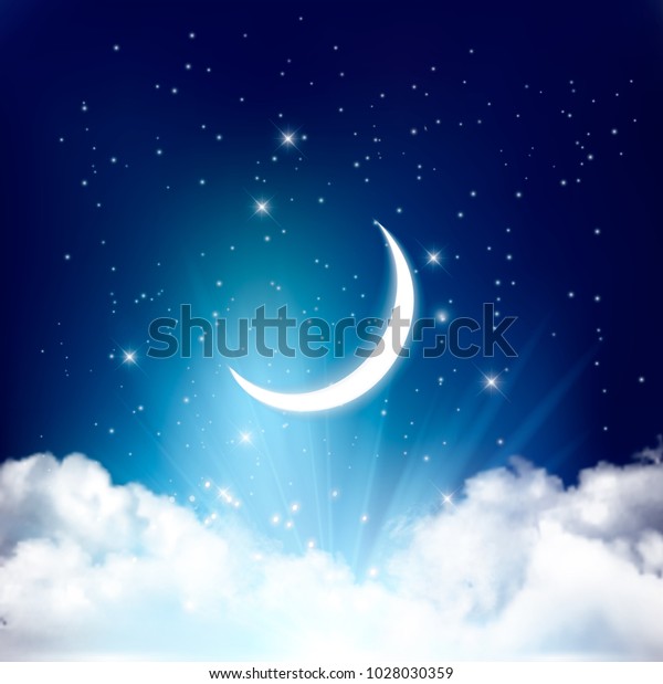 Image Vectorielle De Stock De Arrière Plan Ciel De Nuit Avec