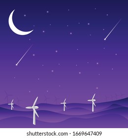 Night Sky Background illustration for your social media & print media ads. You can use this illustration for your digital, print & social media marketing. 