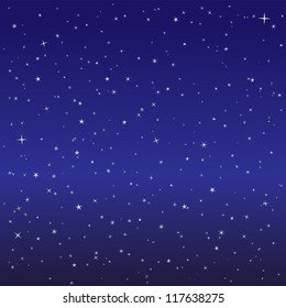 Night sky background with many small stars