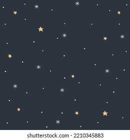 Estrellas de fondo del cielo nocturno e ilustración vectorial