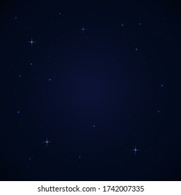 Fondo del cielo nocturno con estrellas brillantes y relucientes