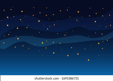 Night sky background. Vector illustration