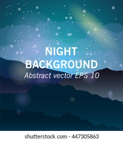 Night sky background. Vector illustration.