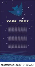 The night sky with a bat