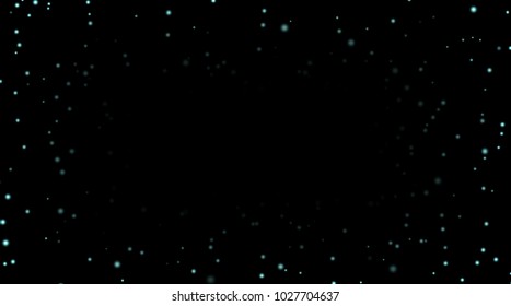 Night sky with blue stars on black background. Dark astronomy space template. Galaxy starry pattern wallpaper. Shiny stars, night sky universe. Cosmos stars wallpaper Vector illustration