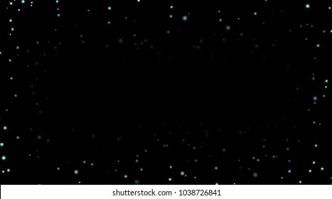 Night sky with blue stars on black background. Dark astronomy space template. Galaxy starry pattern wallpaper. Shiny stars, night sky universe. Cosmos stars wallpaper Vector illustration