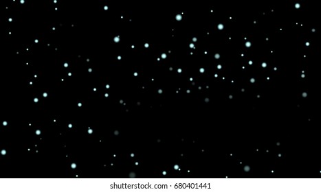 Night sky with blue stars on black background. Dark astronomy space template. Galaxy starry pattern wallpaper. Shiny stars, night sky universe. Cosmos stars wallpaper Vector illustration