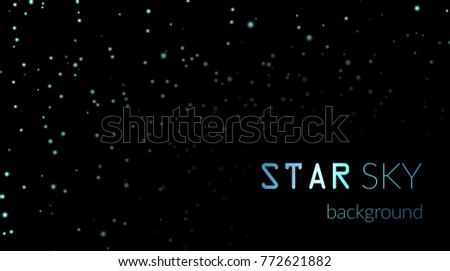 Night Sky Blue Stars On Black Stock Vector Royalty Free 772621882