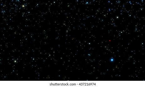 Night sky with bright stars. Vector