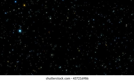 Night sky with bright stars. Vector
