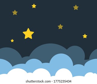 Night sky cartoon continue background