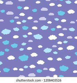 Night sky and clouds. Seamless vector EPS 10. Flat geometric pattern texture. Multicolor abstract background for print and textile Night sky and clouds. Seamless vector EPS 10. Flat geometric pattern texture. Multicolor abstract background for print and textile