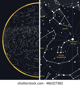 Night Sky with Constellations
