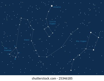 night sky constiolations - vector