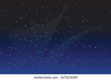 Night sky with deep colors and lots of stars