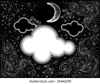 Night Sky Doodles - Vector