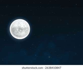 Night sky with full bright moon.