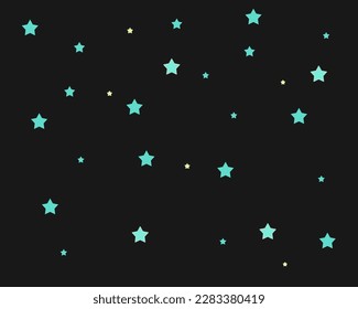 El cielo nocturno lleno de estrellas. Vector 