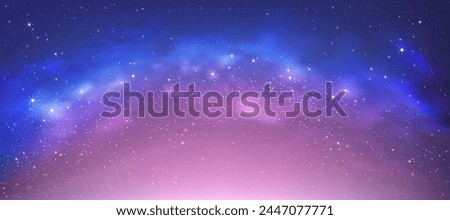 Night Sky Galaxy,Cloud with Nebula,Starry in Dark Blue Background,Universe filled with Star light in Purple,Pink,Beautiful Nature Star field with Milky Way,Horizon banner colorful cosmos,stardust 