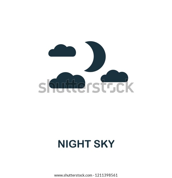 Night Sky icon. Premium style design from\
halloween collection. UX and UI. Pixel perfect night sky icon. For\
web design, apps, software, printing\
usage.