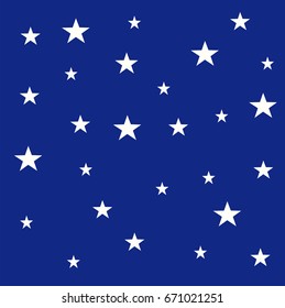 Night Sky Illustration. Flat Colours.