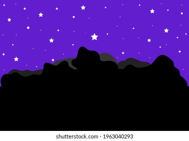 night sky illustration, wallpaper and background