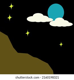 Night sky from isolated view