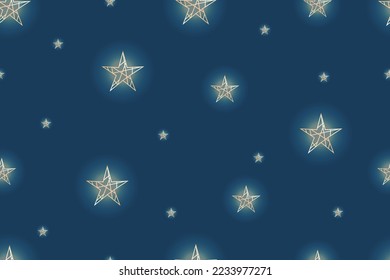 Night sky light bokeh stars pattern