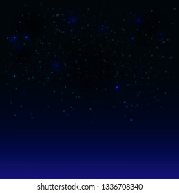 Night sky with lots of bright stars. Vector illustration