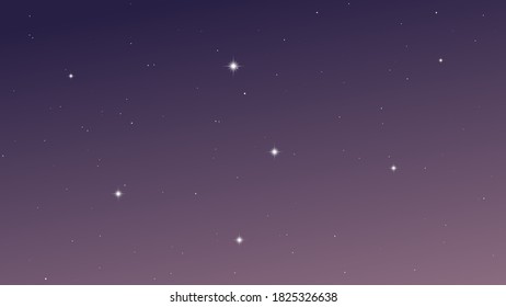 Night sky with many stars. Abstract nature background with stardust in deep universe. Vector illustration.