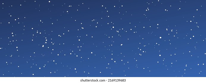 Night sky with many stars. Abstract nature background with stardust in deep universe. Vector illustration