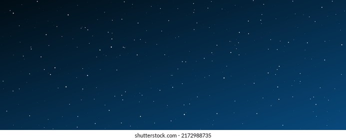 Night sky with many stars. Abstract nature background with stardust in deep universe. Vector illustration