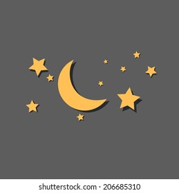 Night sky with moon
