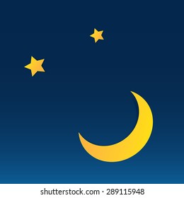 night sky with moon