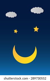 night sky with moon