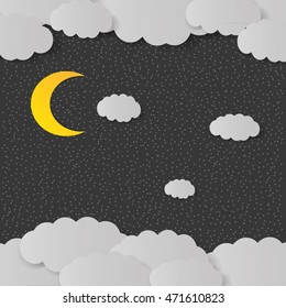 night sky with moon